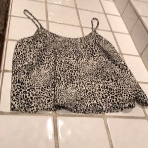 Leopard crop tank.